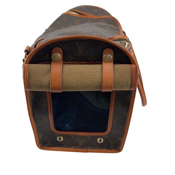 Louis Vuitton Monogram Sac Chien 40 Pet Carrier Vintage Travel Dog cat Bag Rare - Picture 16 of 16